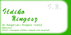 ildiko mingesz business card